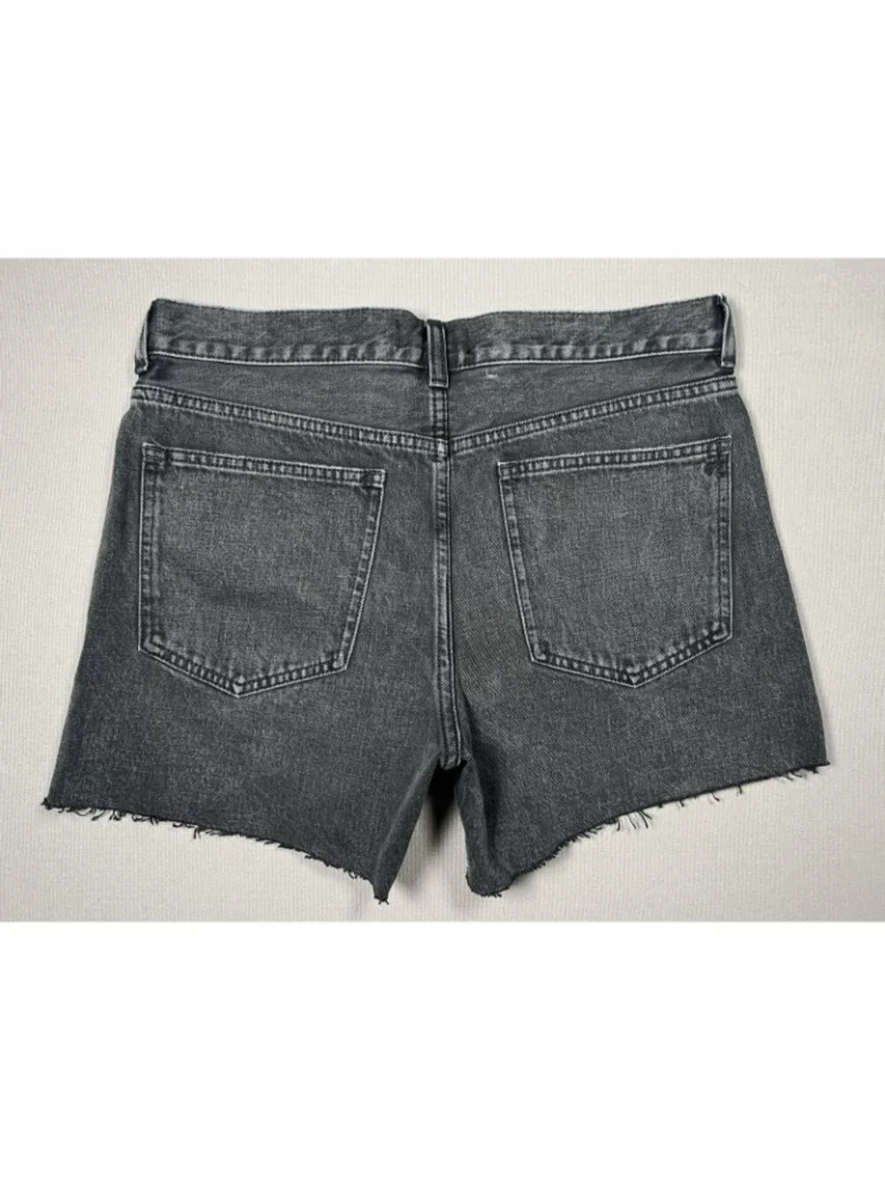 NWT Madewell The Brynn Long Black Levin Wash Jean Shorts Inseam 4
